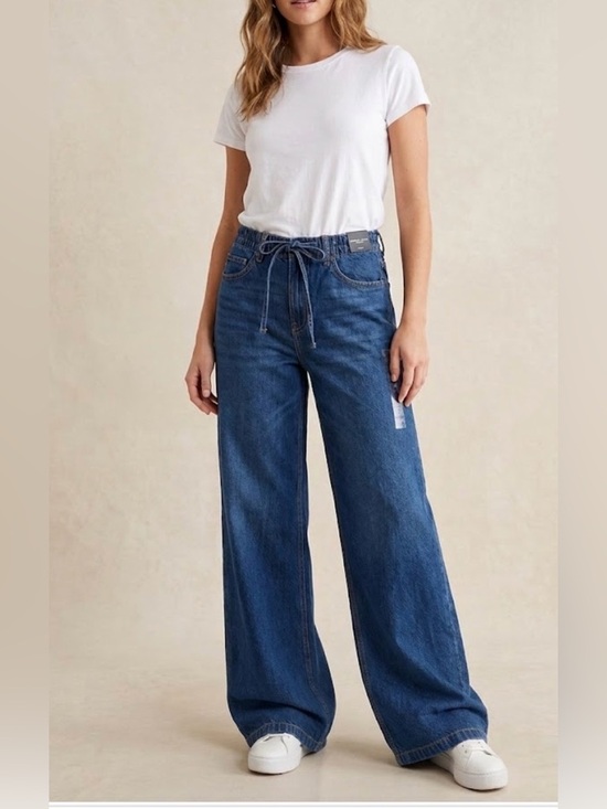 American Eagle Outfitters Denim - NEW American Eagle Outfitters Relaxed Wide-Leg Drawstring Jeans - Blue size 2